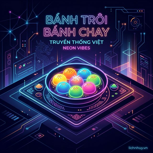 mâm bánh trôi bánh chay ngũ sắc đẹp mắt dâng lên ban thờ trong dịp tết hàn thực 2026