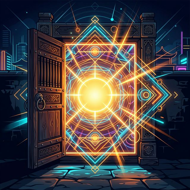 cánh cửa cổ tay nắm tay cầm mở ra ánh sáng đại cát cho người đúng tuổi xông đất 2026