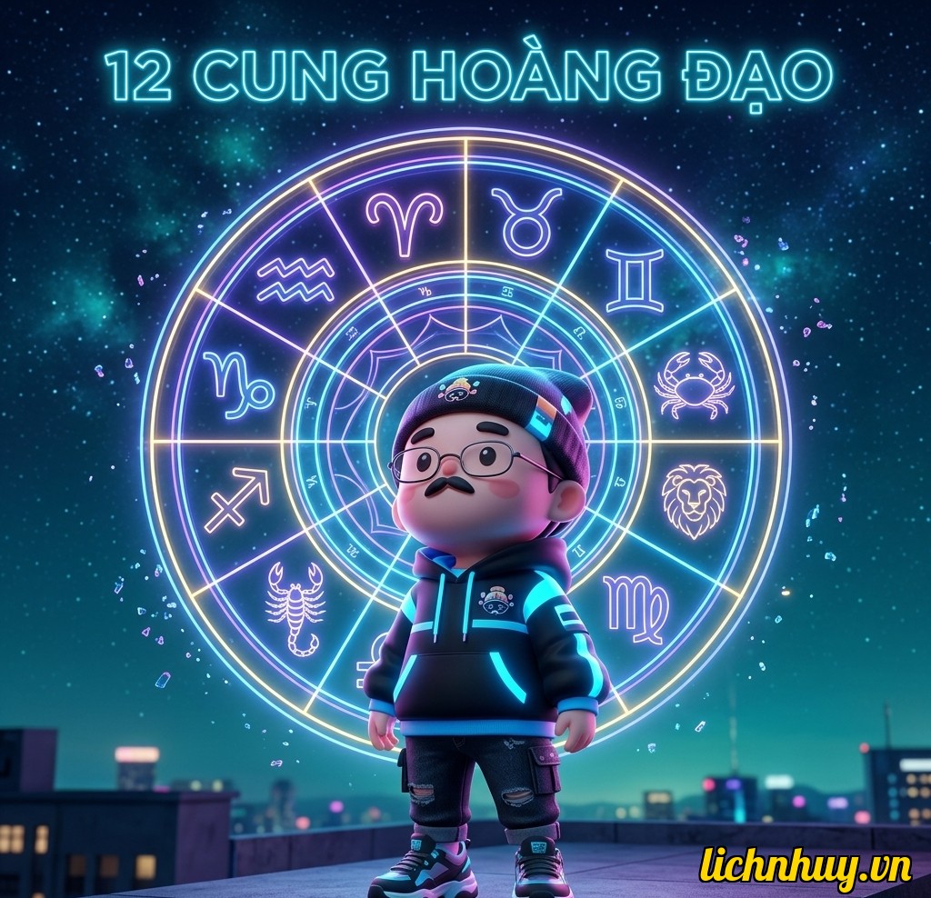 Bản đồ sao chiêm tinh và vòng tròn 12 cung hoàng đạo 2026 mang năng lượng chuyển giao