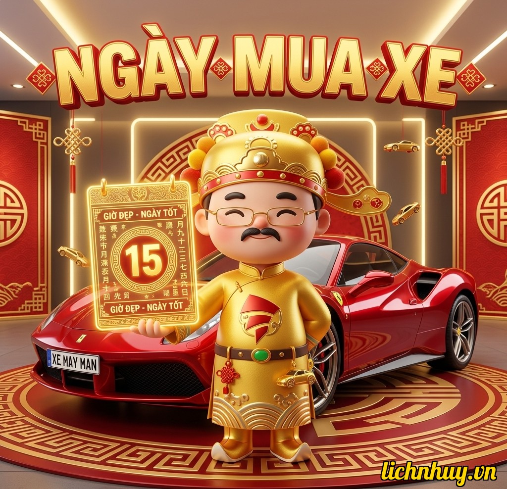Công cụ biểu đồ xem ngày mua xe 2026 chuẩn phong thủy
