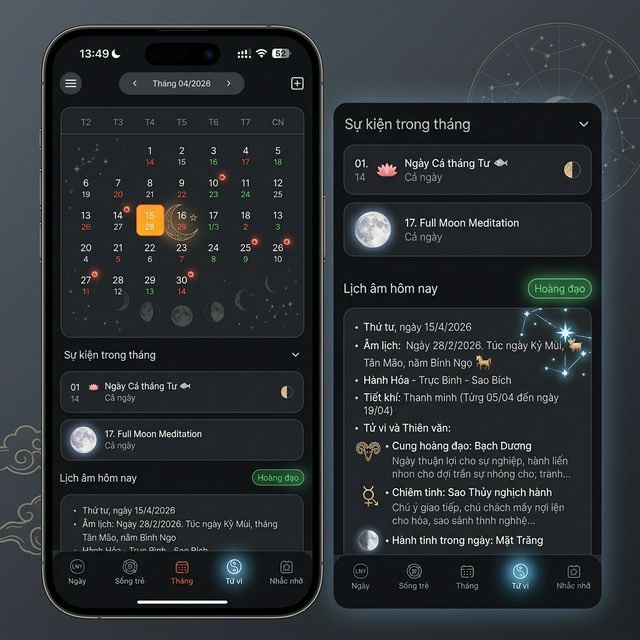 Nhận thông báo giờ hoàng đạo và ngày lễ tức thì từ Lịch Như Ý - ứng dụng lịch vạn niên 2026