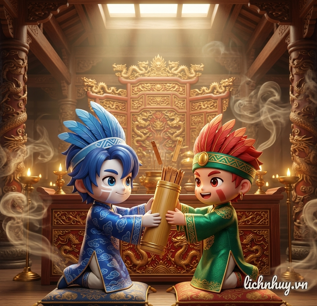 Xin xăm Quan Âm Bồ Tát tại đền chùa